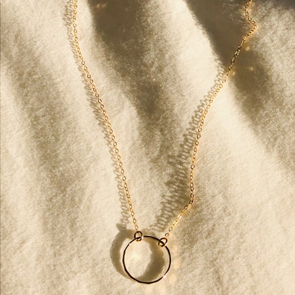 14K Gold-filled endless circle necklace - Picture 3 of 4